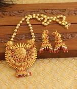 Gold platted geru polish mango necklace set