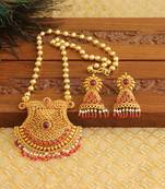 Gold platted geru polish necklace set