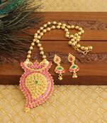 Gold platted mango necklace set