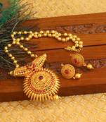 Gold platted geru polish necklace set