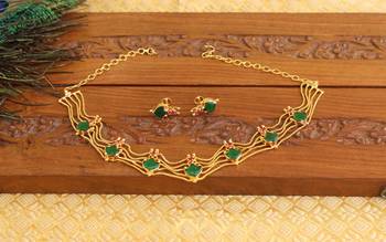Kerala traditional palakka necklace set 1