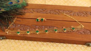 Kerala traditional palakka necklace set 2