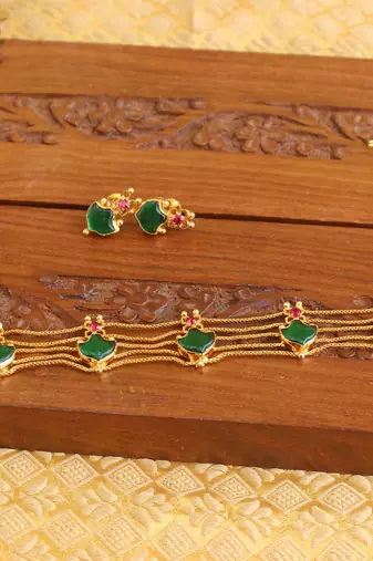 Kerala traditional palakka necklace set