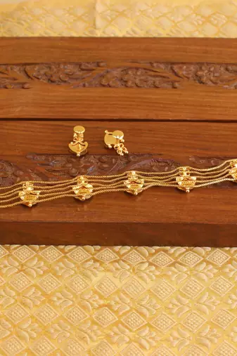 Kerala traditional palakka necklace set