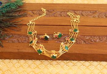 Kerala traditional palakka necklace set 4