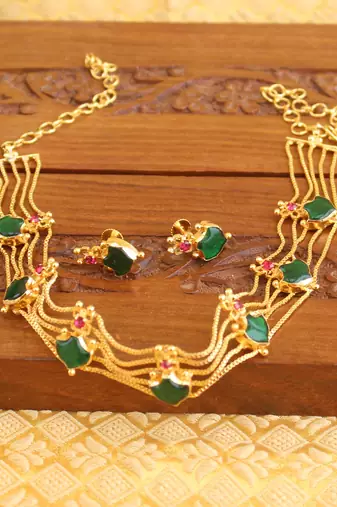 Kerala traditional palakka necklace set