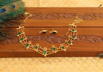 Kerala traditional palakka necklace set 1