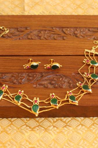 Kerala traditional palakka necklace set
