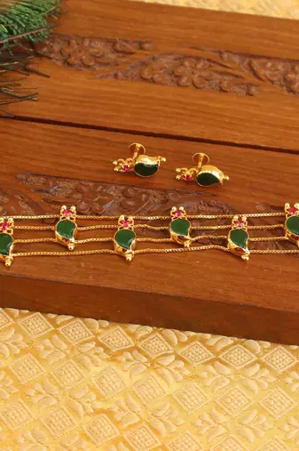 Kerala traditional palakka necklace set