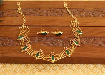 Kerala traditional nagapadam necklace set 1