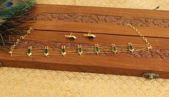 Kerala traditional nagapadam necklace set 2