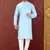 Ranak Sky Blue Muslin Cotton Kurta Pajama