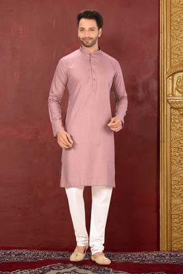 Ranak Mauve Muslin Cotton Kurta Pajama 1