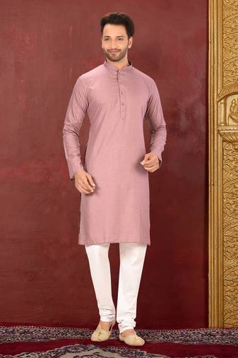 Ranak Mauve Muslin Cotton Kurta Pajama