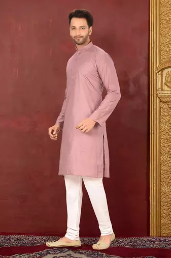 Ranak Mauve Muslin Cotton Kurta Pajama