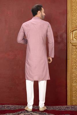 Ranak Mauve Muslin Cotton Kurta Pajama 3