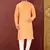 Ranak Orange Cotton Kurta Pajama