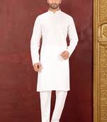 Ranak White Cotton Kurta Pajama