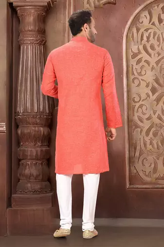 Ranak Crimson Cotton Kurta Pajama
