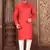 Ranak Red Cotton Satin Kurta Pajama