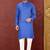 Ranak Blue Cotton Silk Kurta Pajama
