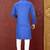 Ranak Blue Cotton Silk Kurta Pajama
