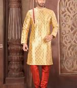 Ranak Golden Banarasi Jacquard Kurta Pajama