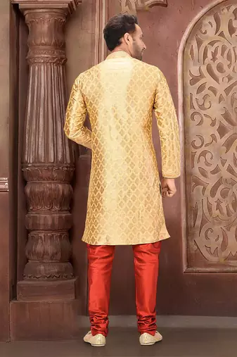 Ranak Golden Banarasi Jacquard Kurta Pajama