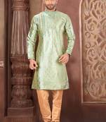 Ranak Pastel Mulbary Butti Silk Kurta Pajama