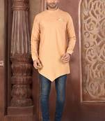 Ranak Beige Muslin Cotton Short Kurta