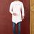 Ranak White Muslin Cotton Short Kurta