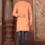 Ranak Orange Muslin Cotton Short Kurta