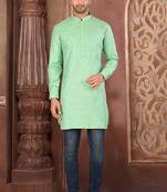 Ranak Pastel COTTON LINEN Short Kurta