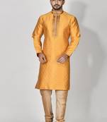 Ranak Yellow Banarasi Jacquard Kurta Pajama