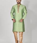 Ranak Pista Banarasi Jacquard Kurta Pajama