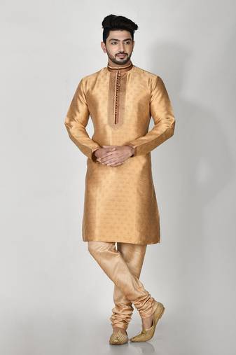 Ranak Gold Banarasi Jacquard Kurta Pajama