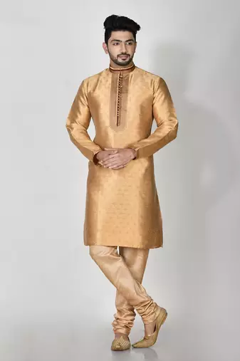 Ranak Gold Banarasi Jacquard Kurta Pajama