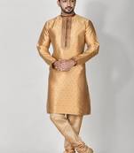 Ranak Gold Banarasi Jacquard Kurta Pajama