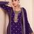 Dark violet premium silk embroidered palazzo dress