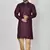 Ranak Wine Art Silk Kurta Pajama