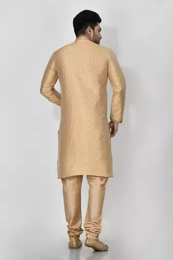 Ranak Gold Art Silk Kurta Pajama