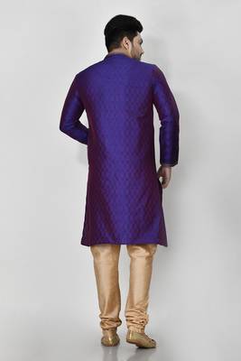 Ranak Purple Art Silk Kurta Pajama 3