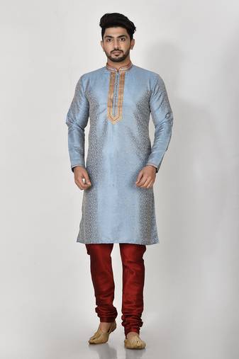 Ranak Firoza Art Silk Kurta Pajama