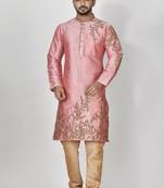 Ranak Pink Dupion Silk Kurta Pajama