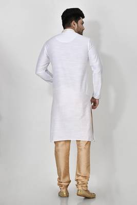 Ranak Offwhite Mulbary Cotton Silk Kurta Pajama 3