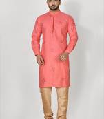 Ranak Pink Cotton Kurta Pajama