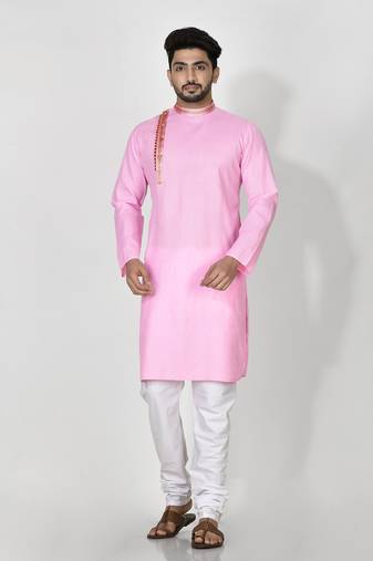 Ranak Pink Cotton Kurta Pajama