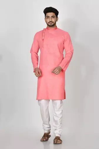 Ranak Pink Cotton Kurta Pajama