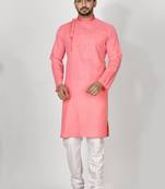 Ranak Pink Cotton Kurta Pajama