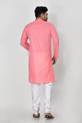 Ranak Pink Cotton Kurta Pajama 3